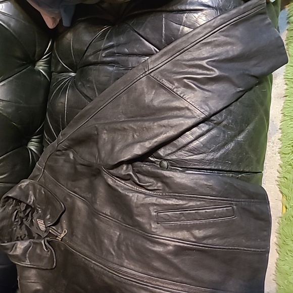 Tiboa Leathers Real Soft Black Leather Zipper Jacket Biker Style Size M - Picture 2 of 13